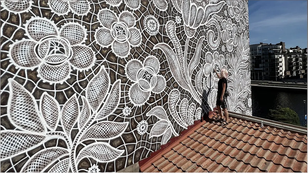 Unveiling the Enchanting World of NeSpoon: A Fusion of Street Art and Lace - -2018168991